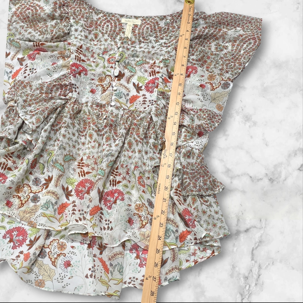 Matilda Jane Colorful Floral Blouse Top Shirt Size Small (S) B87 - Picture 9 of 9